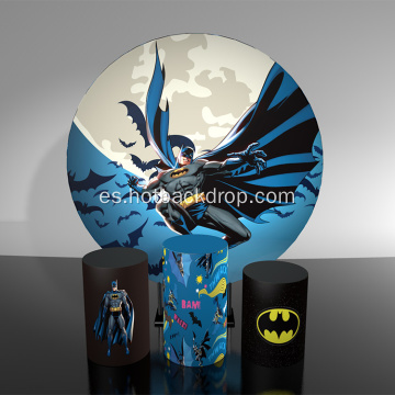 Batman Round Backdrop y Stand Round Backdrop